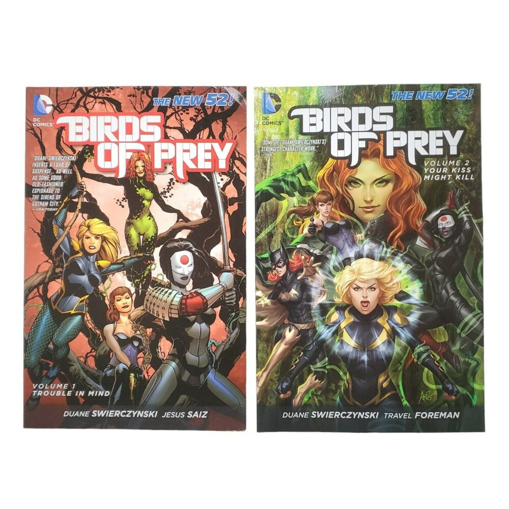 2 Birds of Prey Comic Books 1 & 2 Trouble in Mind Your Kiss Might Kill 2012 TPB